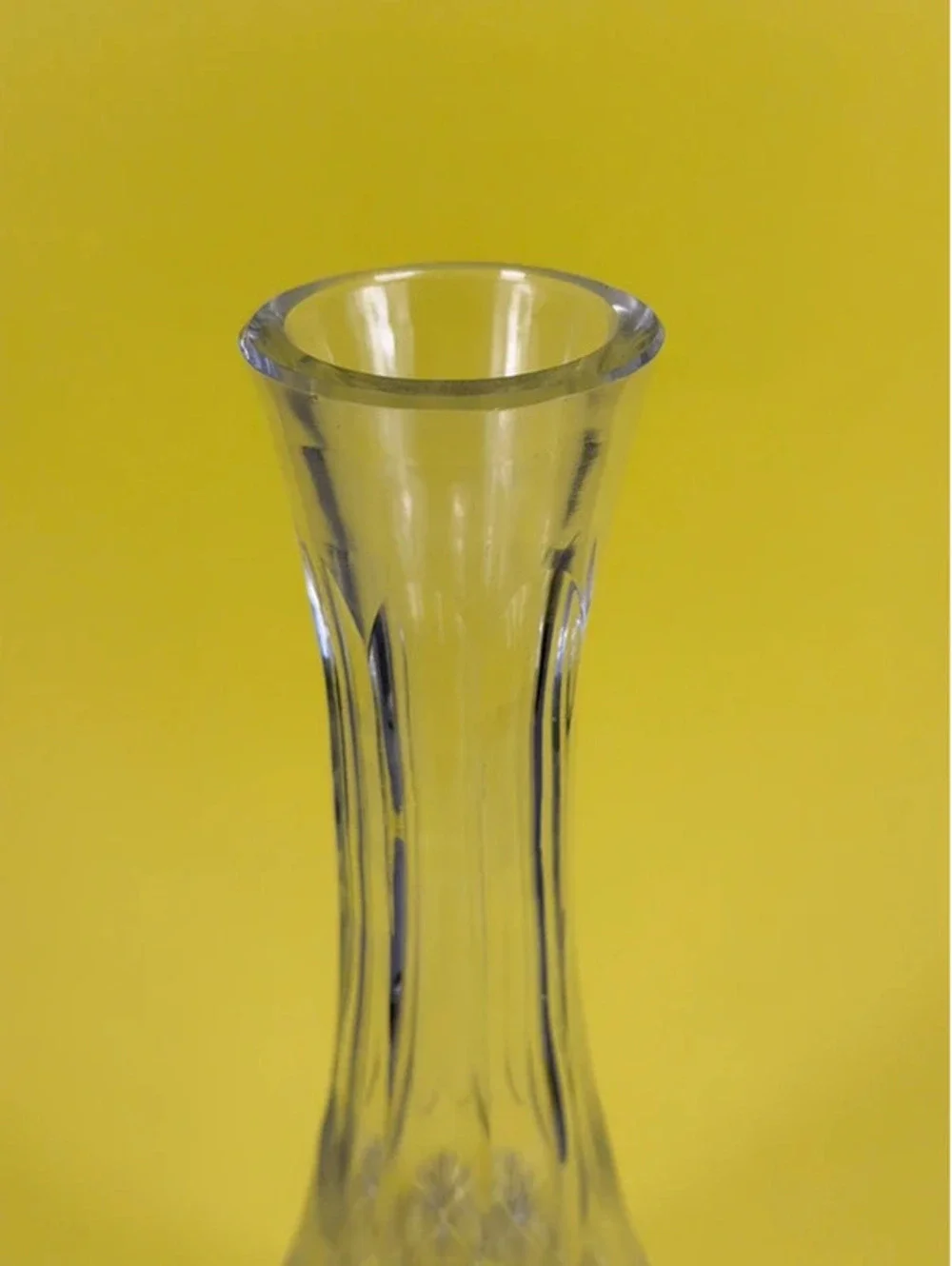 Crystal Glass Decanter or Vase - Vintage Starburst Pattern